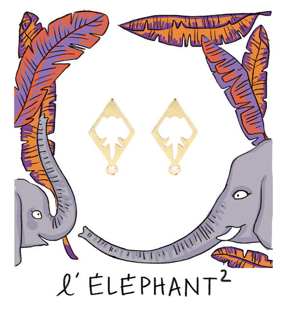 Boucle d'oreille l’Éléphant