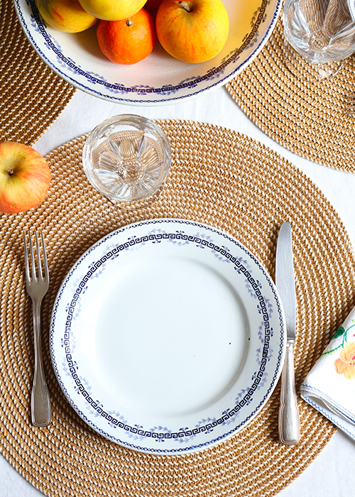 Assiettes Terre de fer Bleu Nuit Gien (x8)