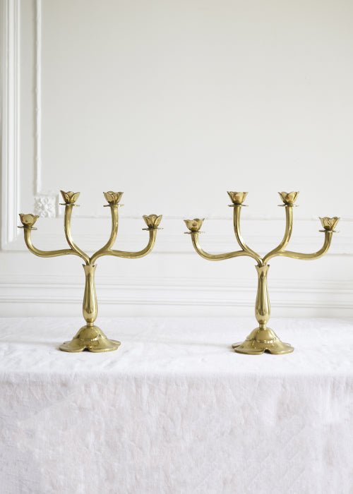 Paire de chandeliers en bronze de Riccardo Scarpa