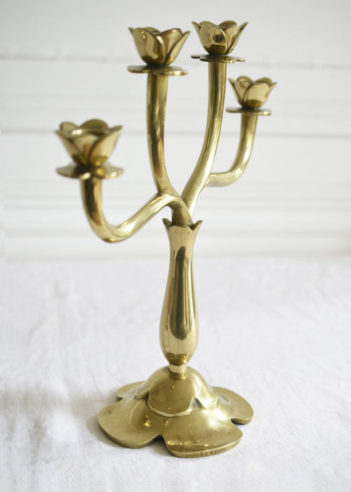 Paire de chandeliers en bronze de Riccardo Scarpa