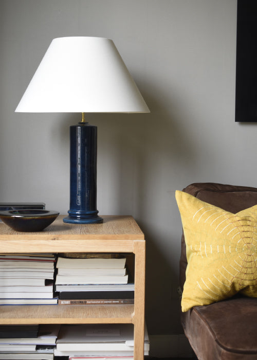 Lampe Cylindre Bleu canard de Jean Roger