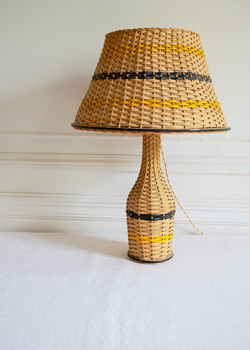 Lampe de table Rotin et Bois