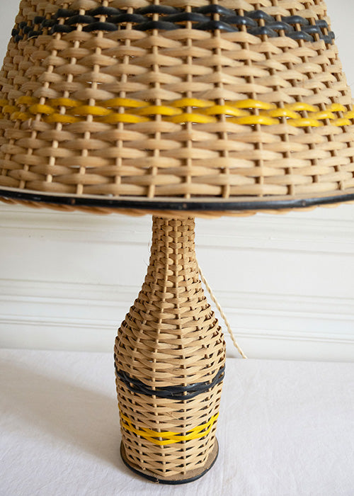 Lampe de table Rotin et Bois