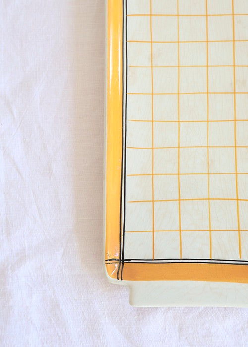 Plat à Carreaux Terre de fer Gien