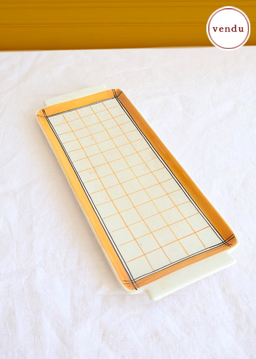 Plat à Carreaux Terre de fer Gien