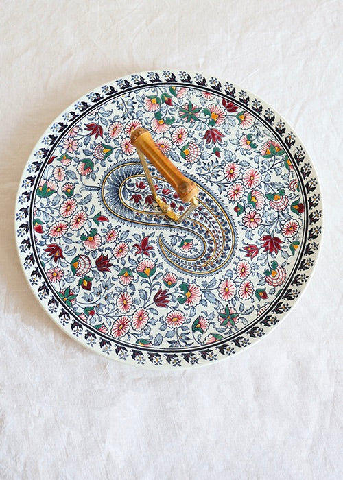 Plat à fromage Gien décor Cachemire