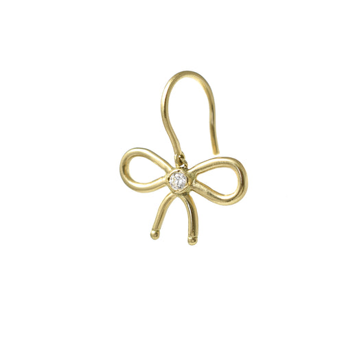 Boucle d'oreille Nœud de Paris Or jaune et Diamant