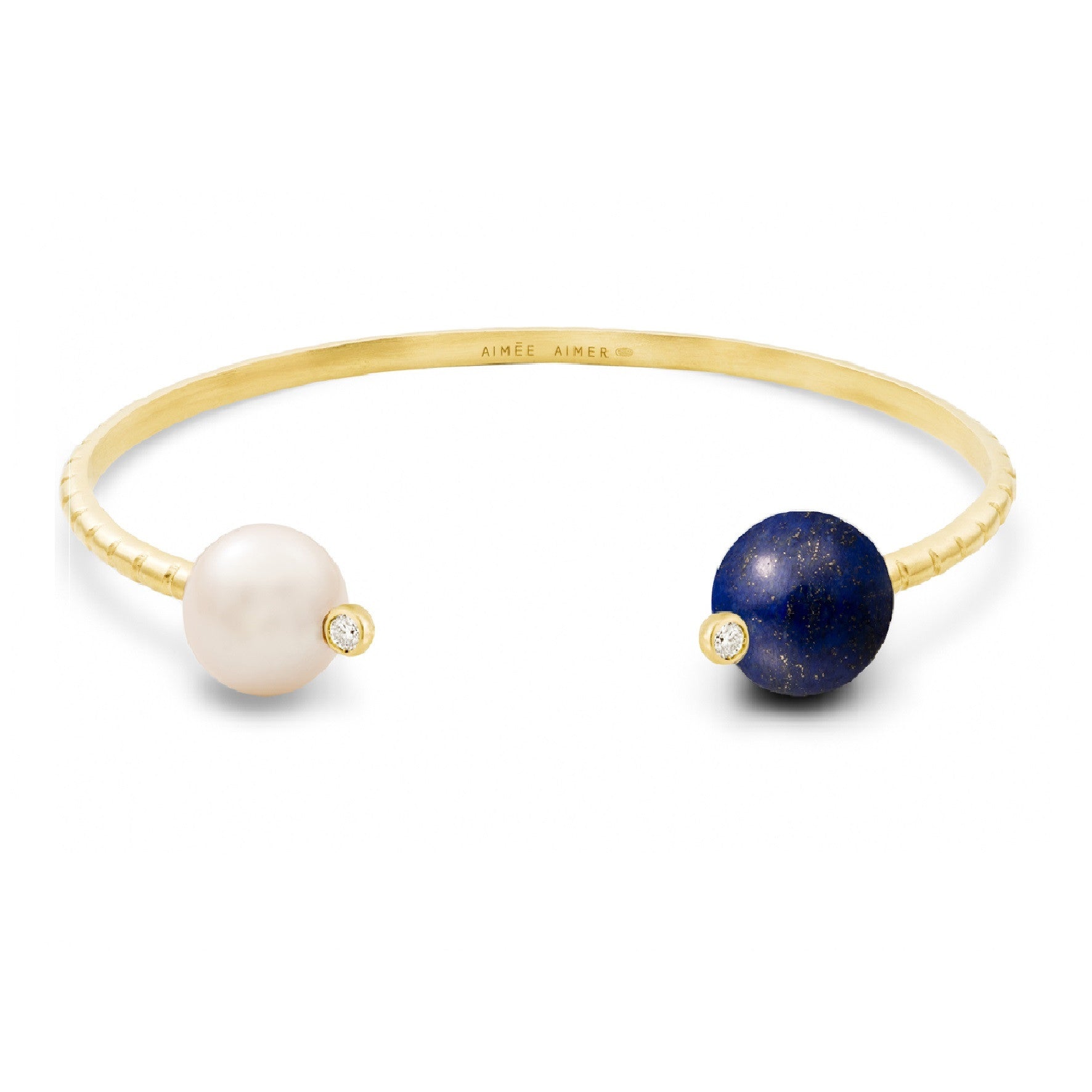 Bracelet Chance Or jaune, Perle, Lapis Lazuli et Diamants