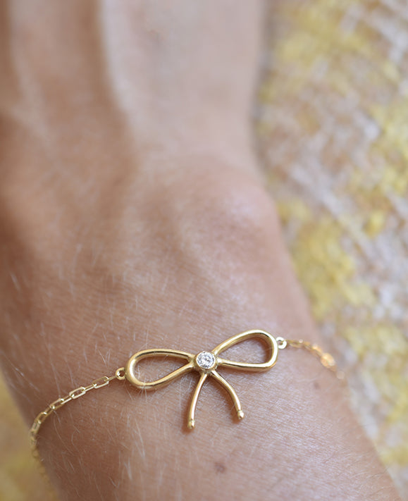 Bracelet Nœud de Paris Or jaune et Diamant