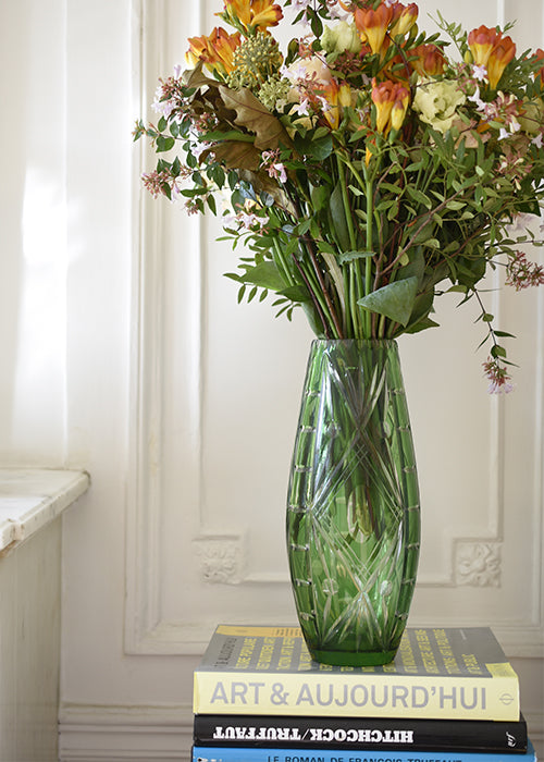 Vase Tulipe cristal Menthe